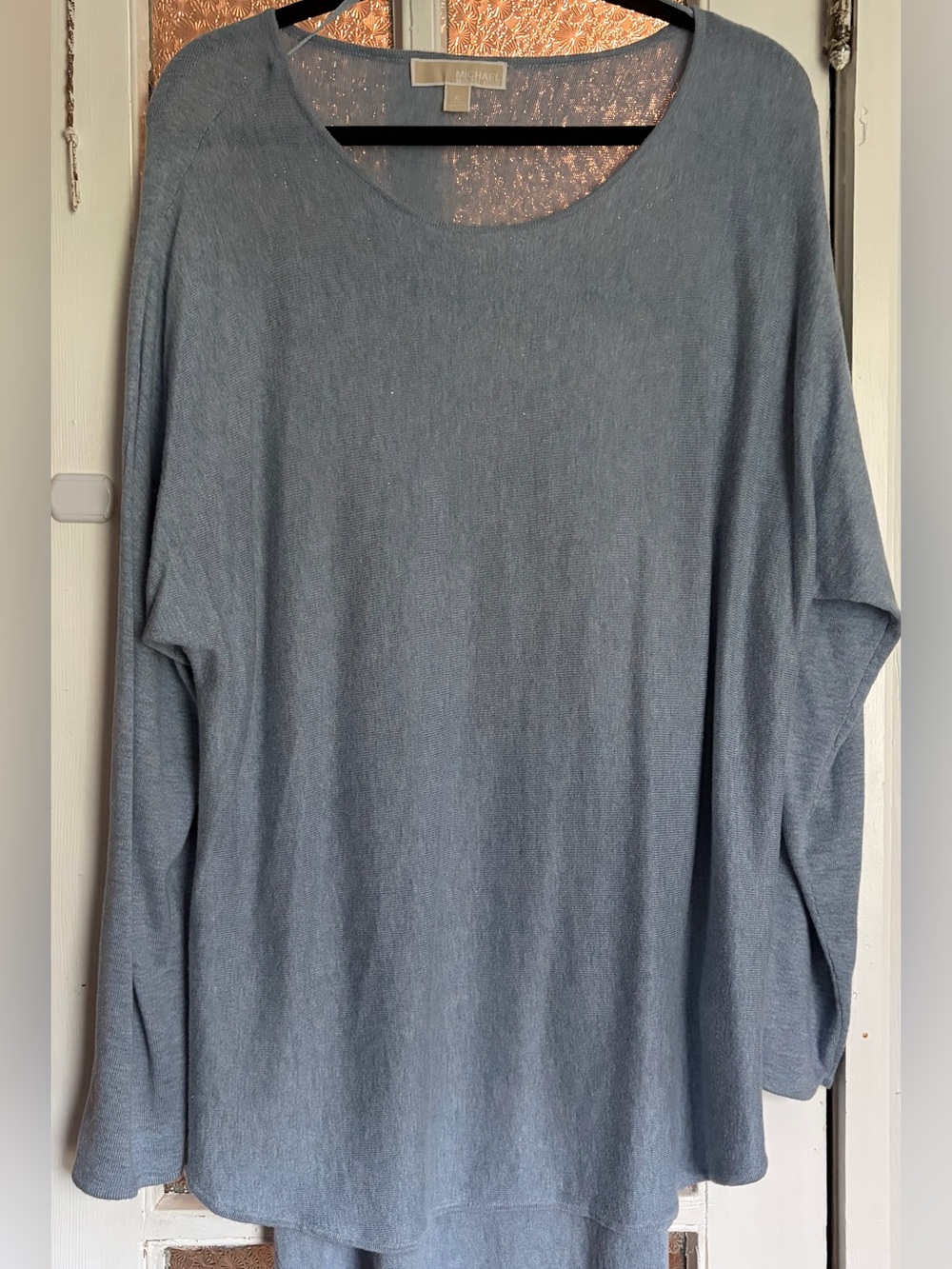 Michael Kors Light Blue Long-Sleeve Crewneck Sweater. Women’s XL. Like new